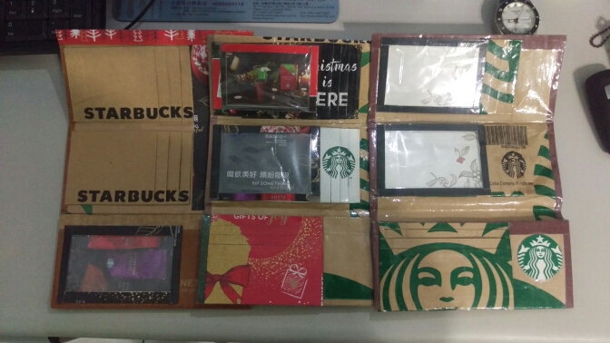 自製星巴克紙袋皮夾