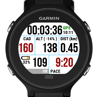 Runner Window for Forerunner 235