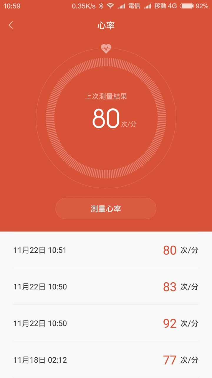 小米手環光感版使用第10天