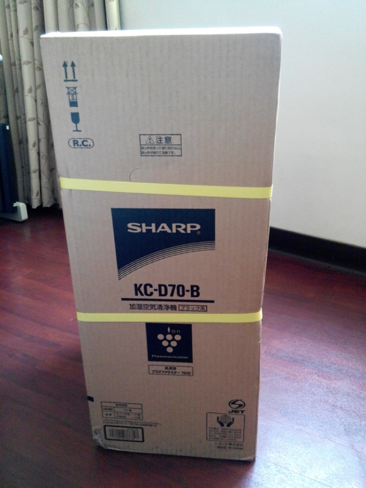 日本直購sharp kc-d70-b清淨機開箱