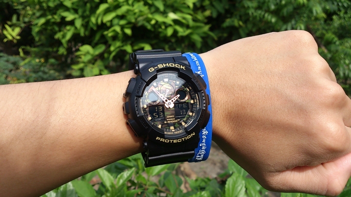 G-SHOCK GA-100CF 黑金迷彩 來開箱！