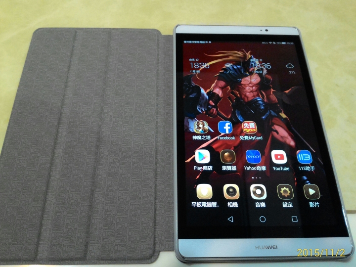 HUAWEI M2 平板皮套+玻璃貼+otg轉接線分享