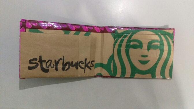 自製星巴克紙袋皮夾