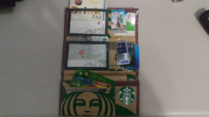 自製星巴克紙袋皮夾