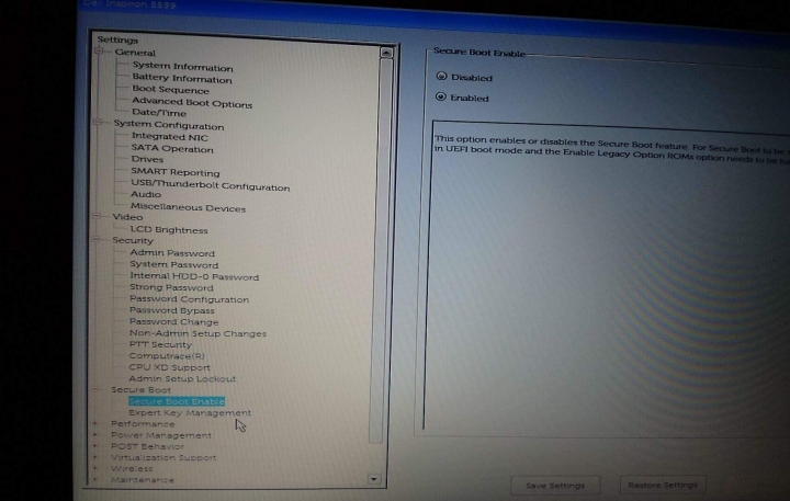 dell inspiron 15 5000 BIOS看不懂