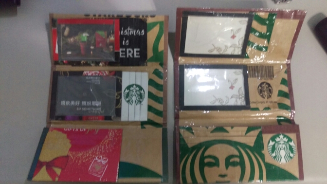 自製星巴克紙袋皮夾