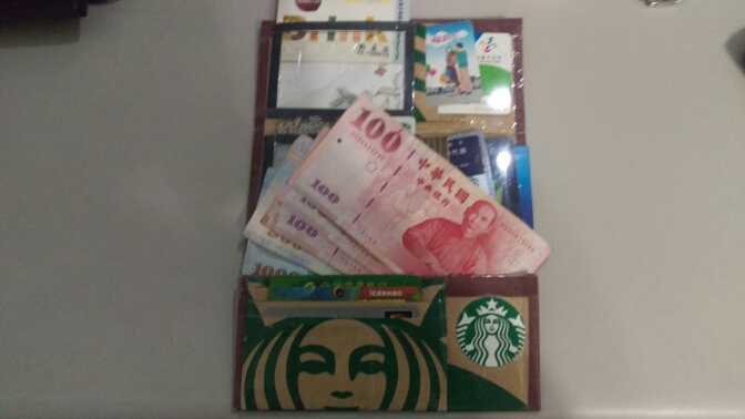 自製星巴克紙袋皮夾