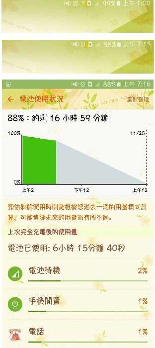 NOTE5 待機時耗電問題 這樣是正常嗎?