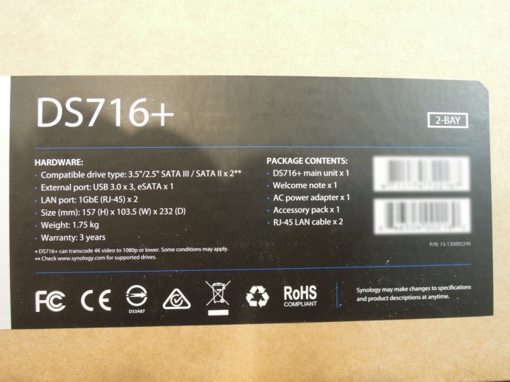 Synology DS716+ Braswell 4K 硬解 NAS 開箱