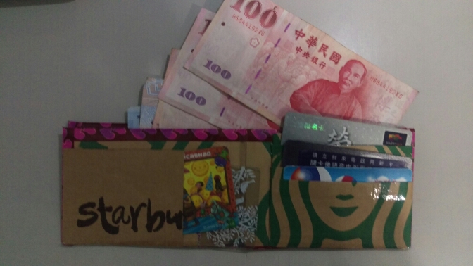 自製星巴克紙袋皮夾