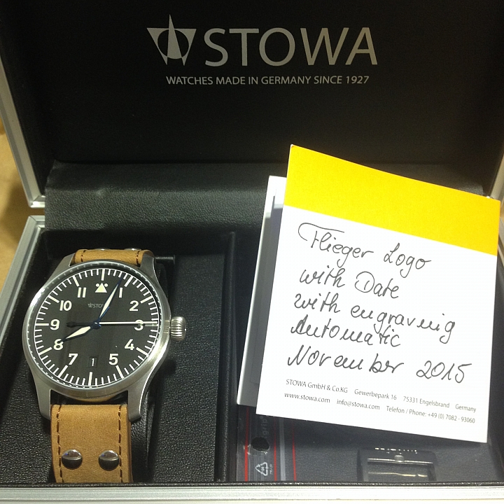 Stowa Flieger with Logo and date 開箱