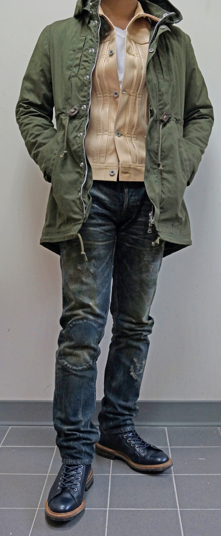 Jeansda Mars Sniper Aged Jeans 戰神修身版狙擊手仿舊褲