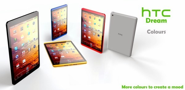 [舊聞]HTC Dream 8英寸概念平板曝光 多種顏色可選
