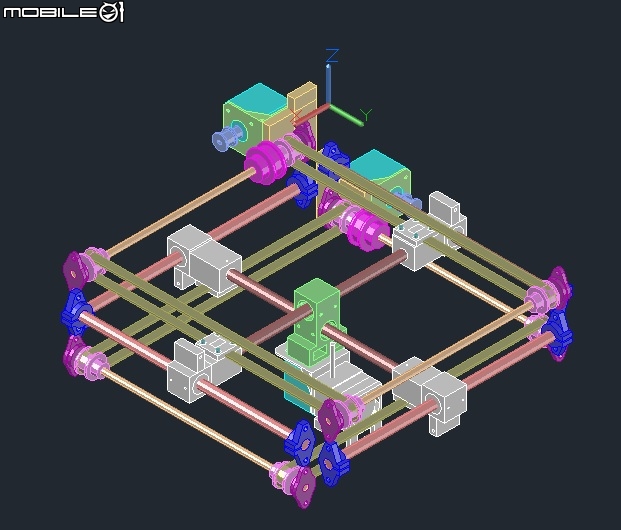CORE-XY 紅色三倍速 高速3D印表機 DIY，12樓已完成，含測試列印成品。