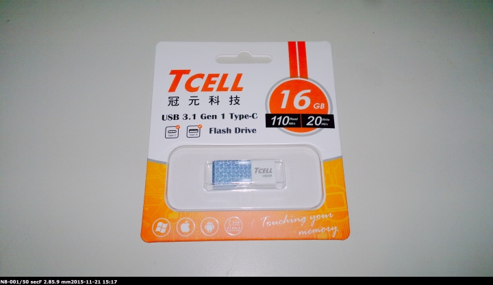[開箱]正反插都方便TCELL 冠元-Type-C USB3.1 16GB 雙介面