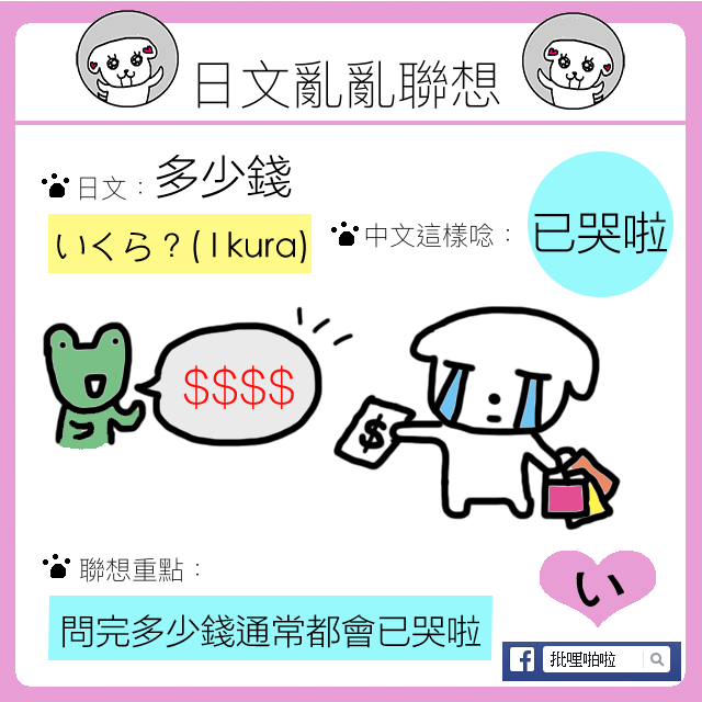 可愛日文單字圖文聯想來囉!!!!