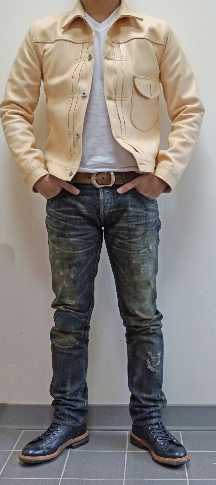Jeansda Mars Sniper Aged Jeans 戰神修身版狙擊手仿舊褲