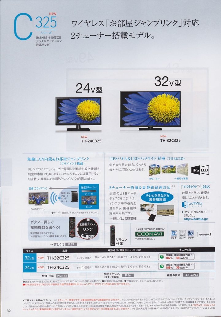 Panasonic 2015 冬季 日規電視