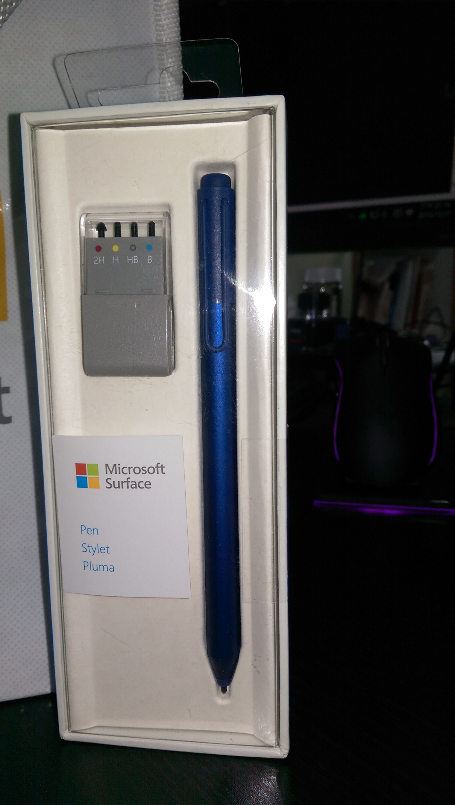 surface pro 4觸控筆  藍色   開箱＆設定問題