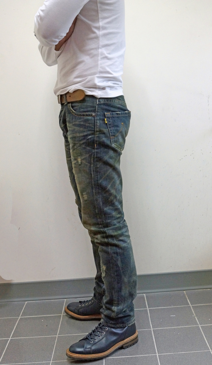 Jeansda Mars Sniper Aged Jeans 戰神修身版狙擊手仿舊褲