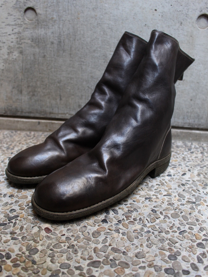 [隨意開香]Guidi 986 Chocolate Back Zipped Boots 後拉鍊靴