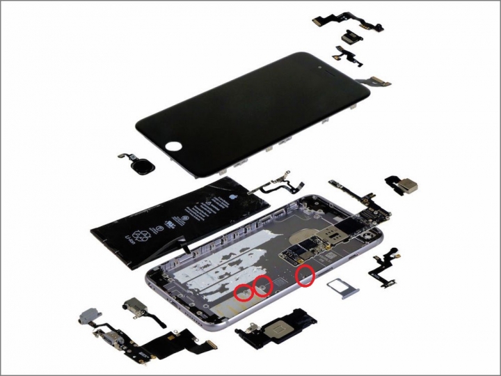 iPhone 6s 6s plus留意背蓋相對螺絲位置可能有輕微凹陷