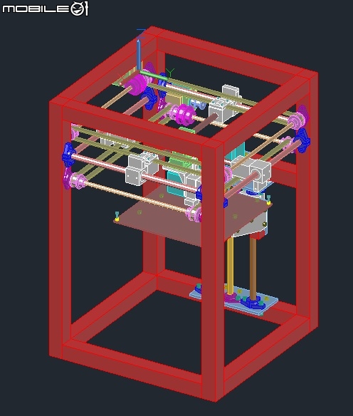 CORE-XY 紅色三倍速 高速3D印表機 DIY，12樓已完成，含測試列印成品。