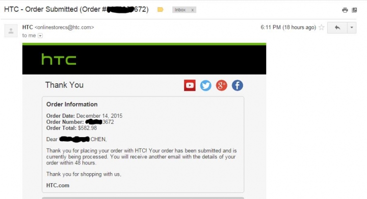 HTC A9 Trade-In 經驗分享 [持續更新中]