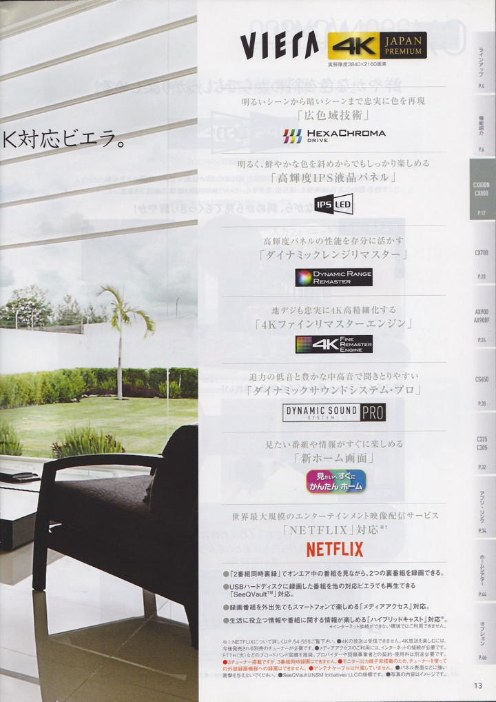Panasonic 2015 冬季 日規電視