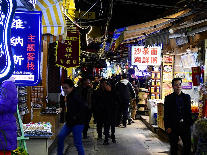 Nikon P900手持集美學村夜景、曾厝垵漁村夜市