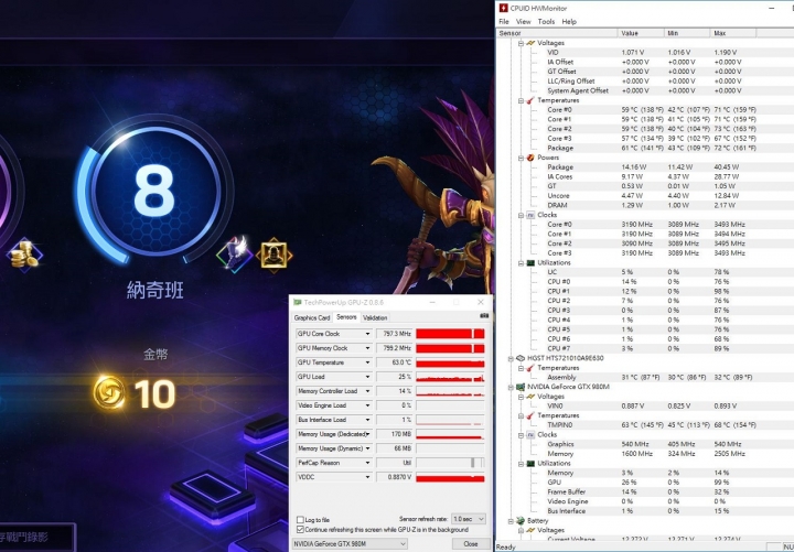 GIGABYTE P37X V5燒機(使用XTU調整mV降壓降溫)與遊戲溫度表現