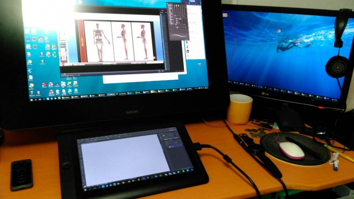 新的繪圖螢幕開箱! Cintiq 27 Qhd touch