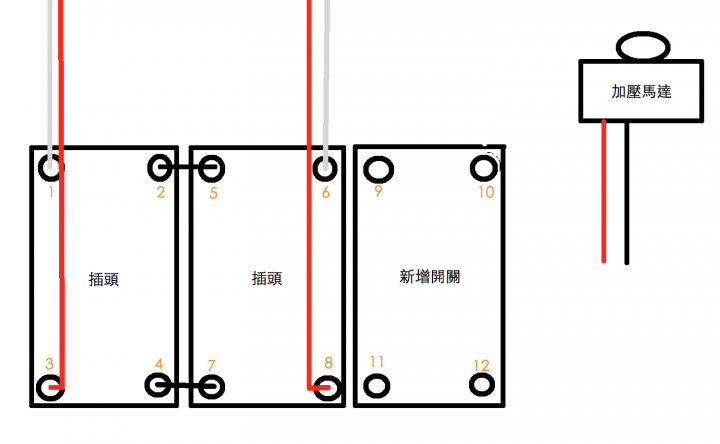 兩個插頭多裝一個開關控制接法