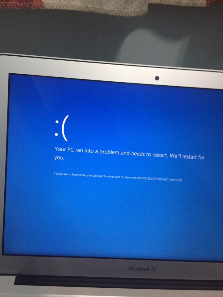 macbook air 用boot camp灌win10 問題