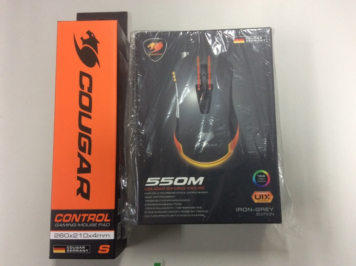 第一次開箱 Cougar Attack X3、Cougar Gaming Mouse 550M、Gaming Mouse Pad Control