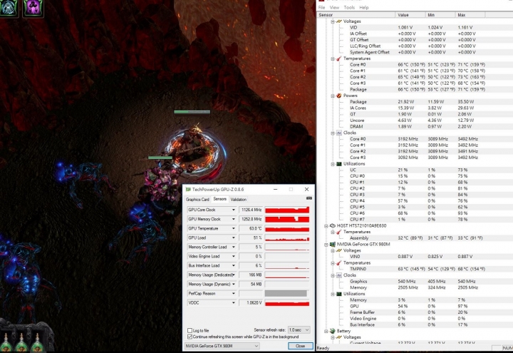 GIGABYTE P37X V5燒機(使用XTU調整mV降壓降溫)與遊戲溫度表現
