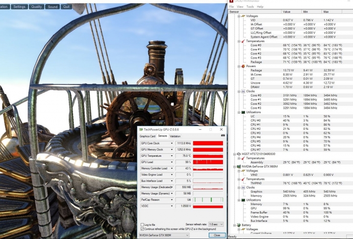 GIGABYTE P37X V5燒機(使用XTU調整mV降壓降溫)與遊戲溫度表現