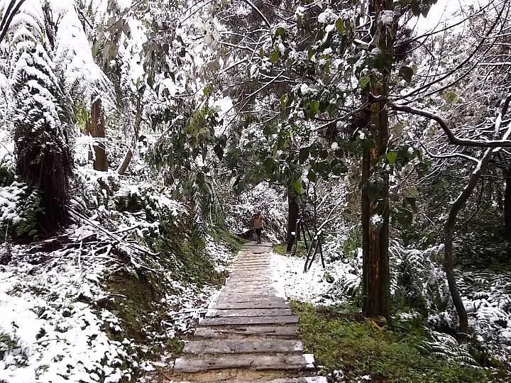 基隆姜子寮山竟然下雪