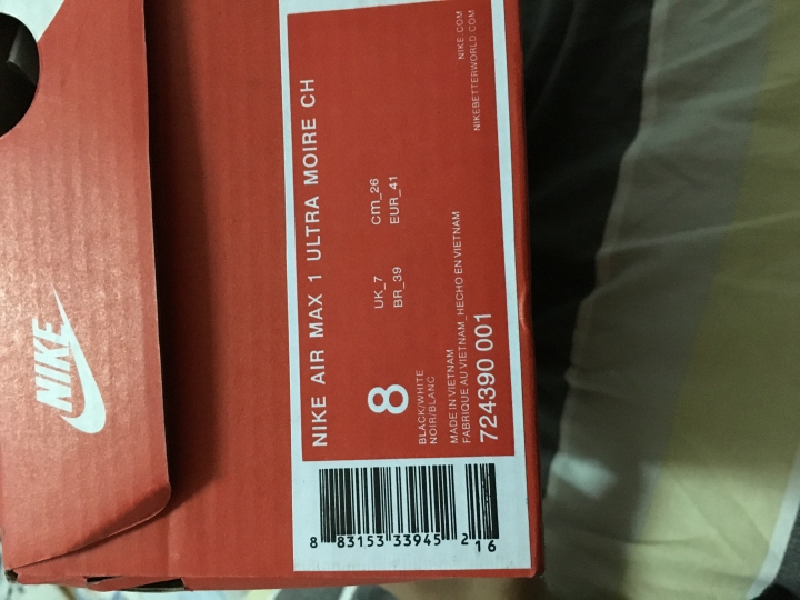 nike air max ultra moire  求驗