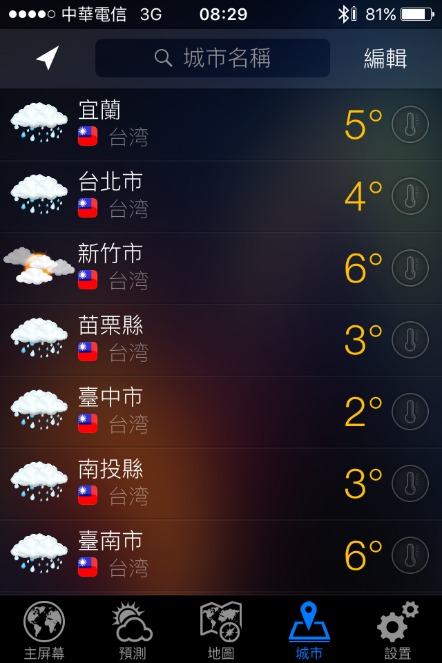 ＸＤ～～～冷死我了！   台中市只有2度 ！！！