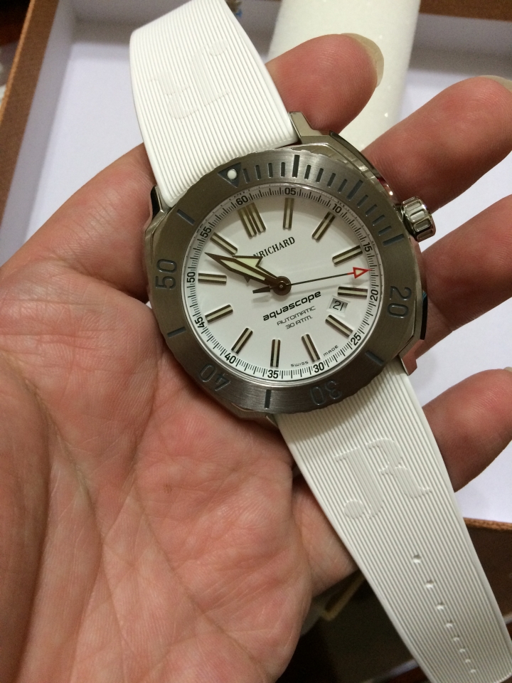 [開箱]JEANRICHARD Aquascope White Dial 簡單而隨意的開箱