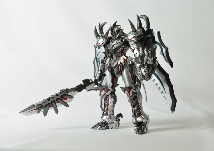 簡易開箱  魔物獵人 G級變形 雄火龍 風化銀