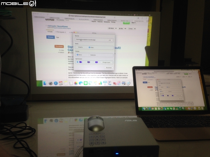 ASUS P3B WIFI投影 OSX 10.11 相容性