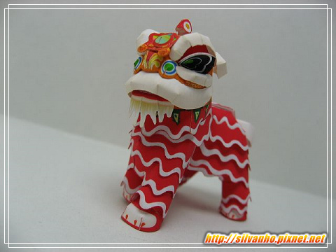 紙模 - 飛龍在天 祥獅獻瑞