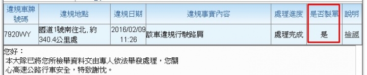 (20160224補開罰通知) 國道走路肩的大哥/富豪們...恭喜發財!