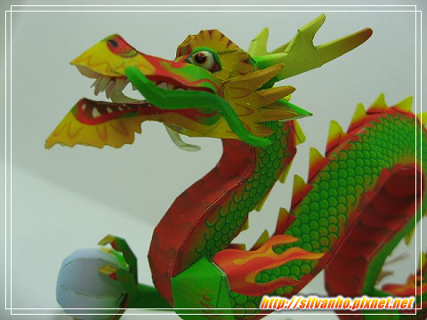 紙模 - 飛龍在天 祥獅獻瑞