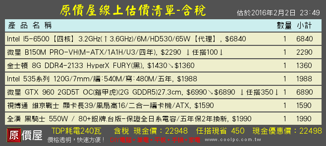 i5-6500 遊戲機，請大大幫忙健檢一下