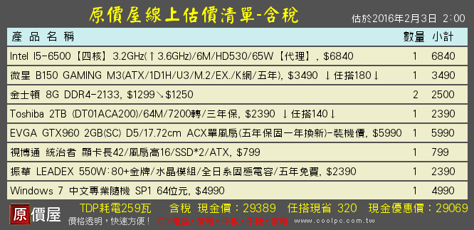 預算30K(含WIN7正版軟體) 喜愛N卡
