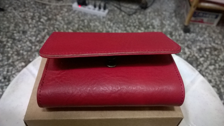 《開箱文》muji無印良品  皺折滑革三折皮夾