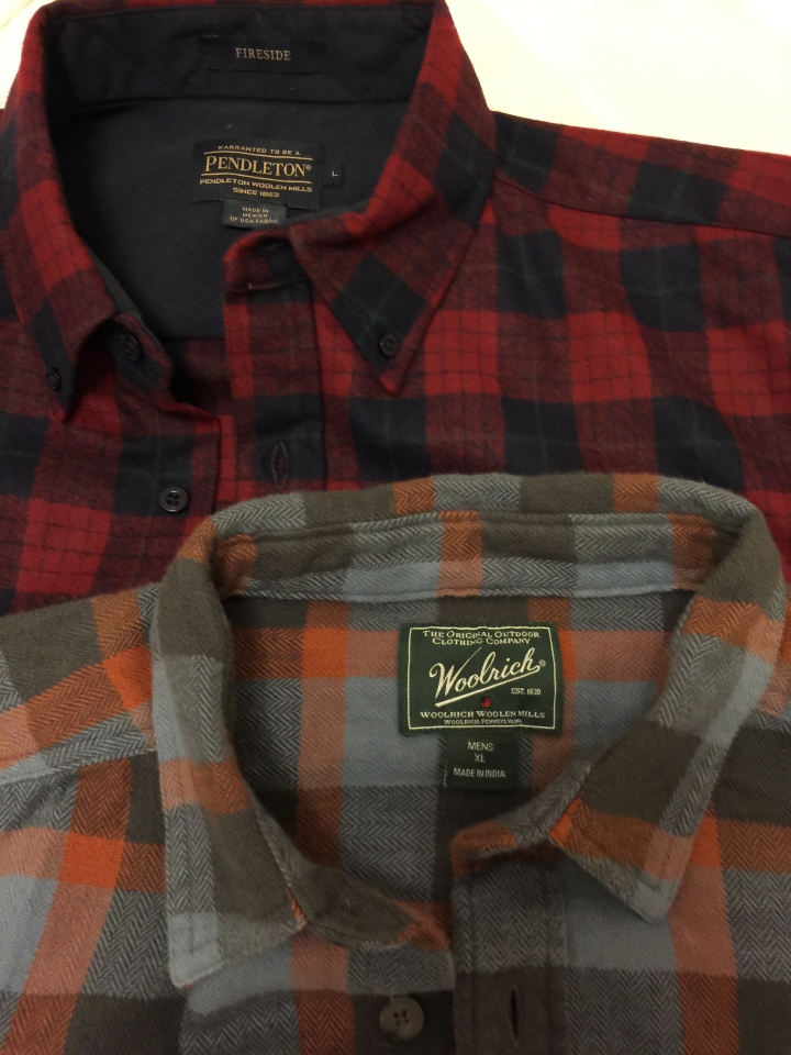 今天收到的Pendleton, Woolrich襯衫